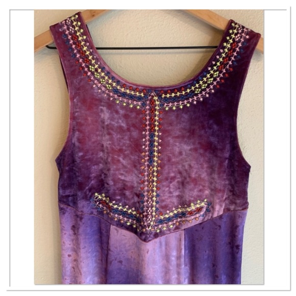 Free People Hello Gorgeous Maxi Dress Velvet Purple Medium - Picture 5 of 13